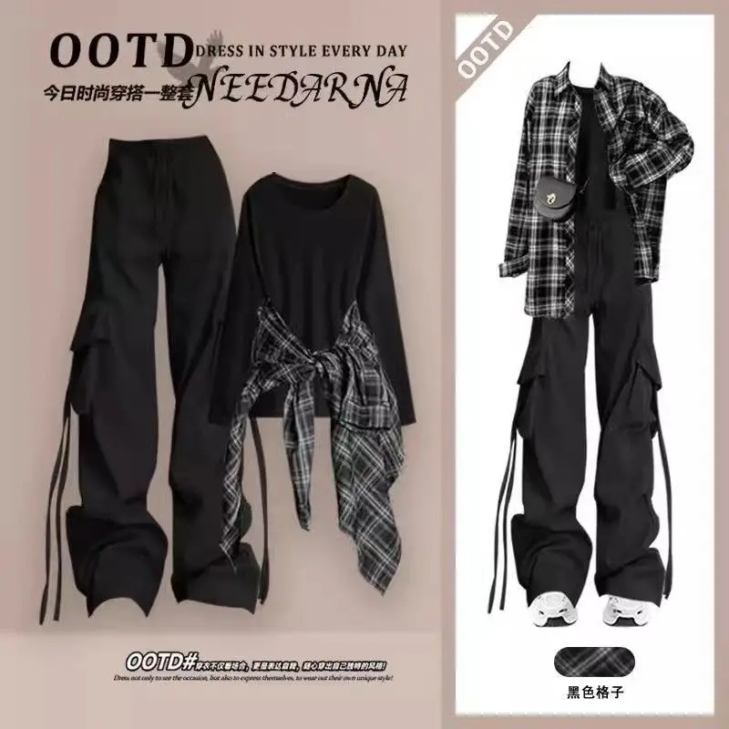 2025 Spring Fall Women's 2 Piece Set Suit Lady Striped Top Casual Wide Leg Pants Suits For Women Clothing
2025 Spring Fall Women's 2 Piece Set Suit Lady Striped Top Casual Wide Leg Pants Suits For Women Clothing