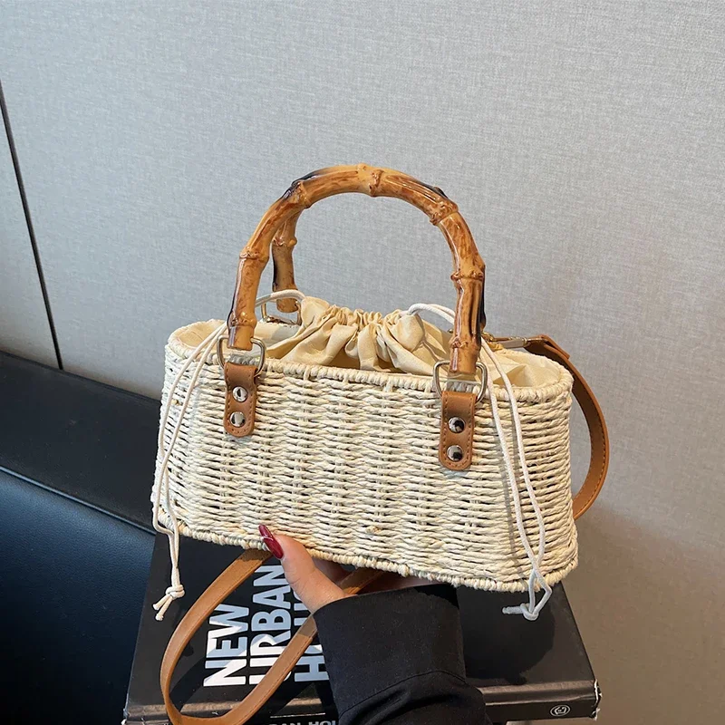 2025 New Summer Handmade Rattan Bag For Women Vintage Bamboo Handle Tote Clutch Bag Lady Boho Straw Beach Shoulder Crossbody Bag
2025 New Summer Handmade Rattan Bag For Women Vintage Bamboo Handle Tote Clutch Bag Lady Boho Straw Beach Shoulder Crossbody Bag