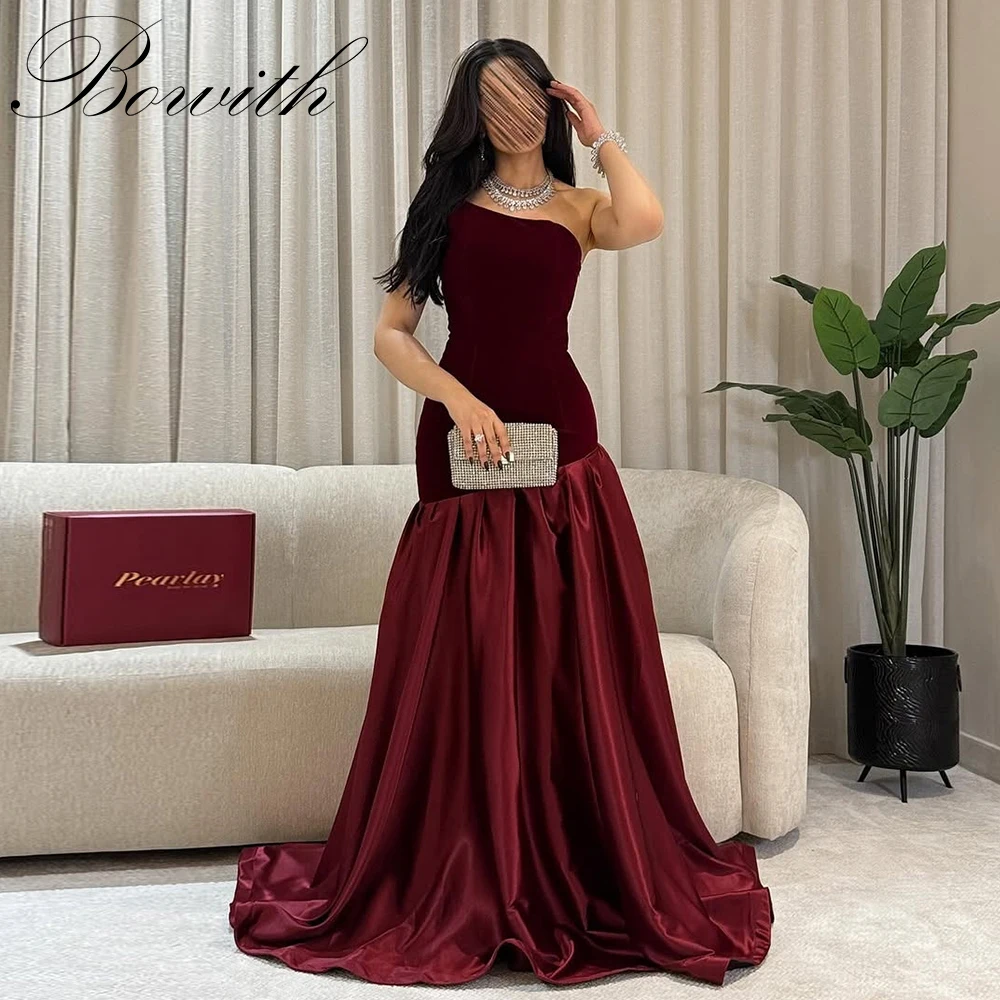 Bowith One-Shoulder Evening Dresses Patchwork Burgundy Floor-Length Prom Gown Women Party Dresses vestidos de fiesta
Bowith One-Shoulder Evening Dresses Patchwork Burgundy Floor-Length Prom Gown Women Party Dresses vestidos de fiesta