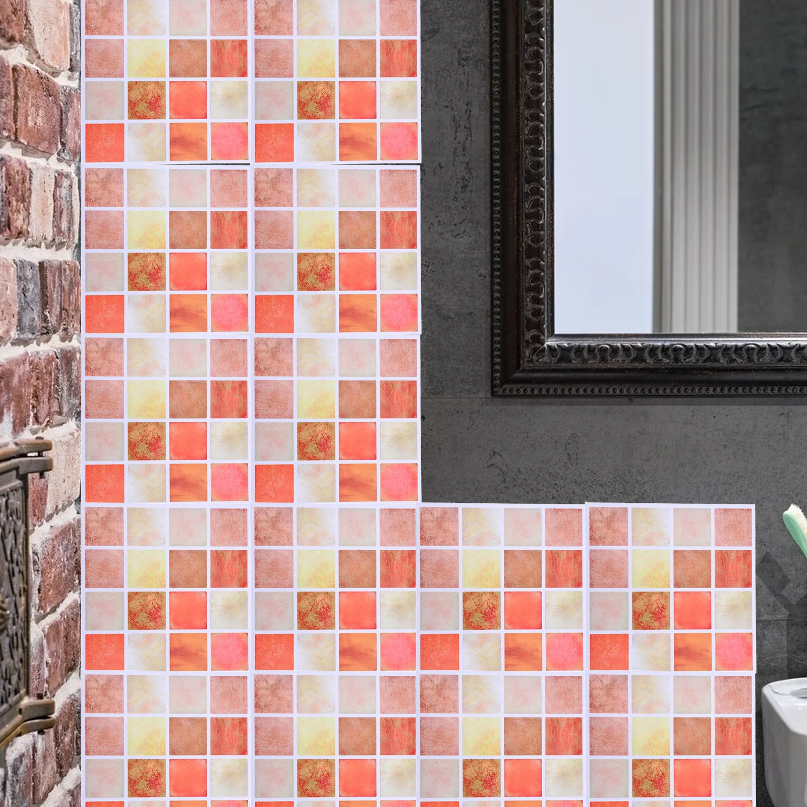 30 PCS Waterproof Wall Stickers Kitchen Backsplash Mosaic Decor Bathroom Wallpaper Peeling and Pvc for Tile
30 PCS Waterproof Wall Stickers Kitchen Backsplash Mosaic Decor Bathroom Wallpaper Peeling and Pvc for Tile