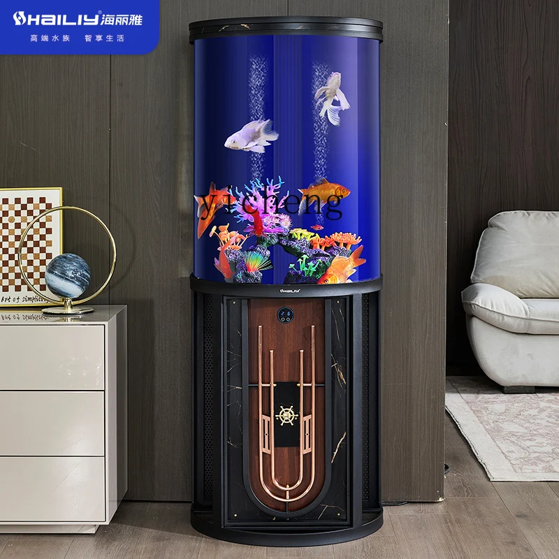 XL semi-circular living room fish tank bottom filter water-free floor tank light luxury Lai people water-free
XL semi-circular living room fish tank bottom filter water-free floor tank light luxury Lai people water-free