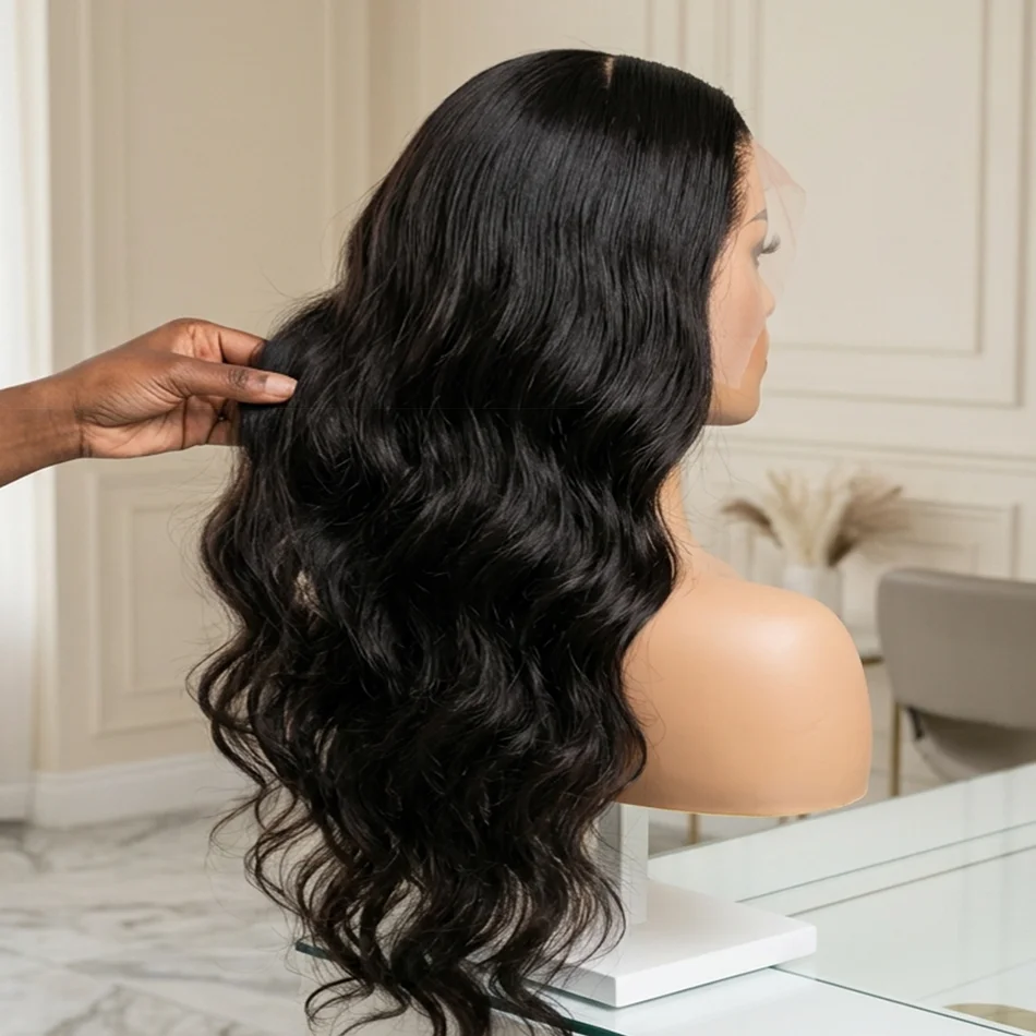 Luxury 40 Inch Extra Long 250% Density Natural Black 13x4 HD Lace Frontal Body Wave Bouncy Silky Soft 13x6 Remy Human Hair Wigs Pre Plucked Hairline Invisible Bleached Knots 5x5 Closure Wear and Go Tape Free Thick Full Ends
Luxury 40 Inch Extra Long 250% Density Natural Black 13x4 HD Lace Frontal Body Wave Bouncy Silky Soft 13x6 Remy Human Hair Wigs Pre Plucked Hairline Invisible Bleached Knots 5x5 Closure Wear and Go Tape Free Thick Full Ends