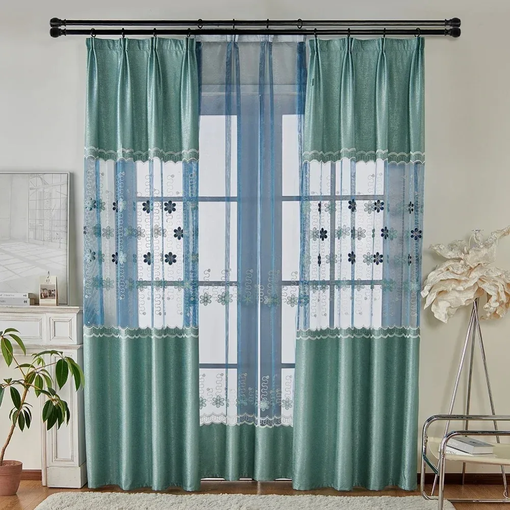 European Embroidered Style Floral Curtain Blackout Shade French Window Tulle Living Room Dinning Decor 1PC
European Embroidered Style Floral Curtain Blackout Shade French Window Tulle Living Room Dinning Decor 1PC