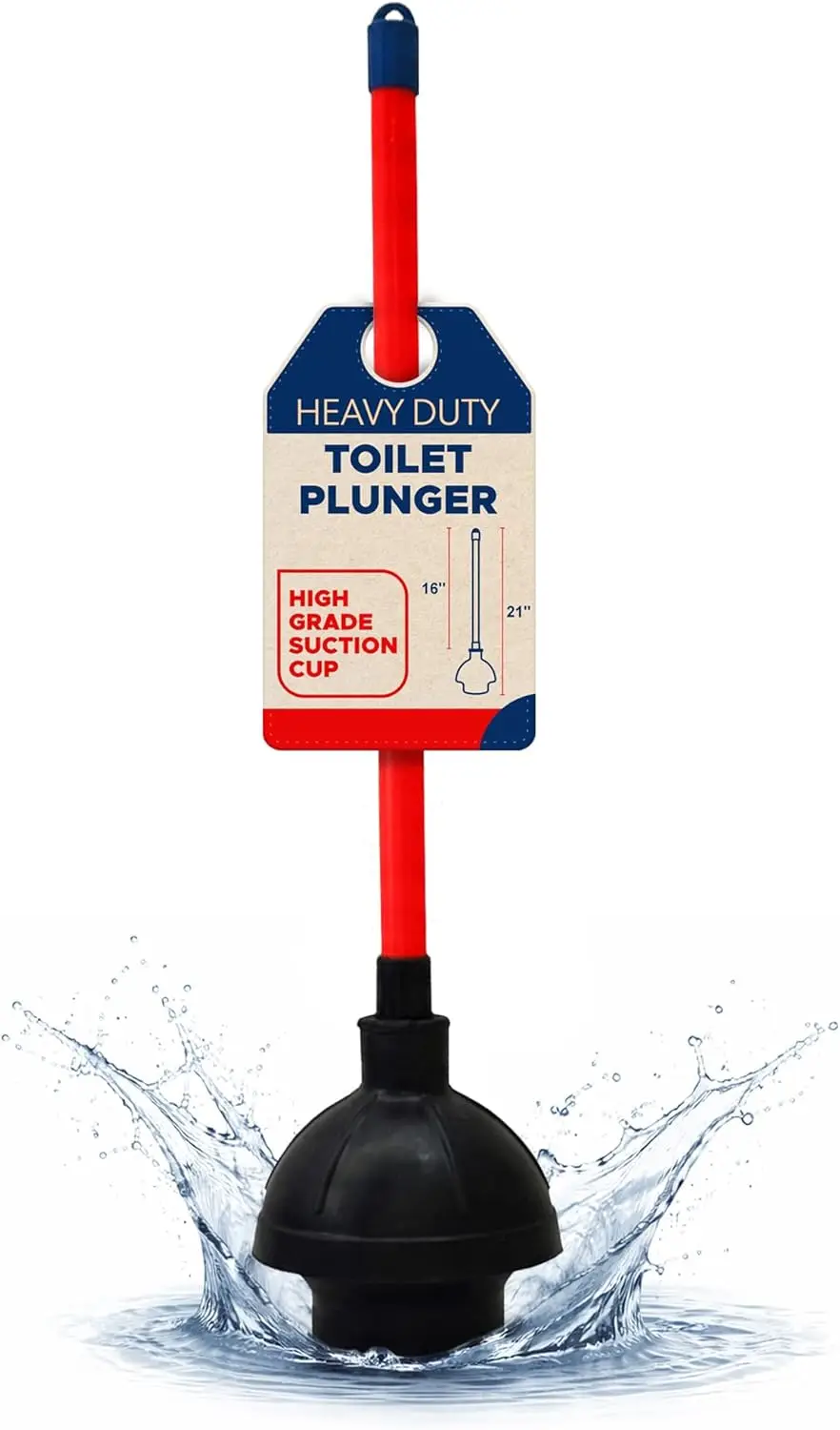 Heavy-Duty Toilet Plunger, Commercial Grade for Bathroom, Sink & Drain Clogs
Heavy-Duty Toilet Plunger, Commercial Grade for Bathroom, Sink & Drain Clogs