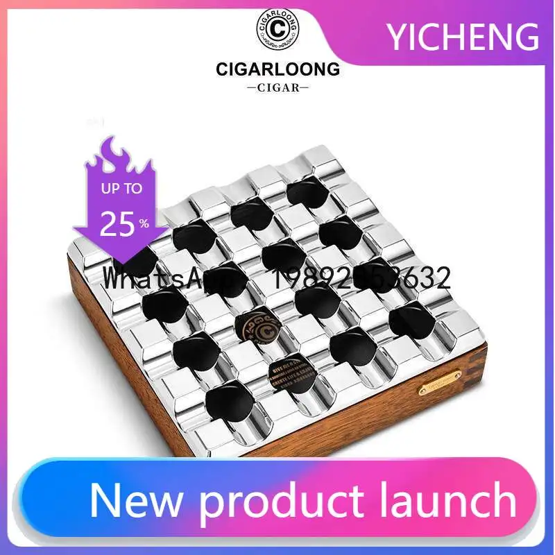 Пепельница для сигар большого диаметра с противоскользящим основанием, металлическая, из массива дерева, в подарочной упаковке.
Пепельница для сигар большого диаметра с противоскользящим основанием, металлическая, из массива дерева, в подарочной упаковке.