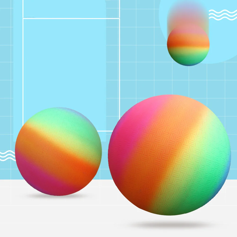 2Pcs 22cm Thickened Rainbow Balls PVC Flapping Kickball for Indoor Outdoor Playground Activities Children
2Pcs 22cm Thickened Rainbow Balls PVC Flapping Kickball for Indoor Outdoor Playground Activities Children