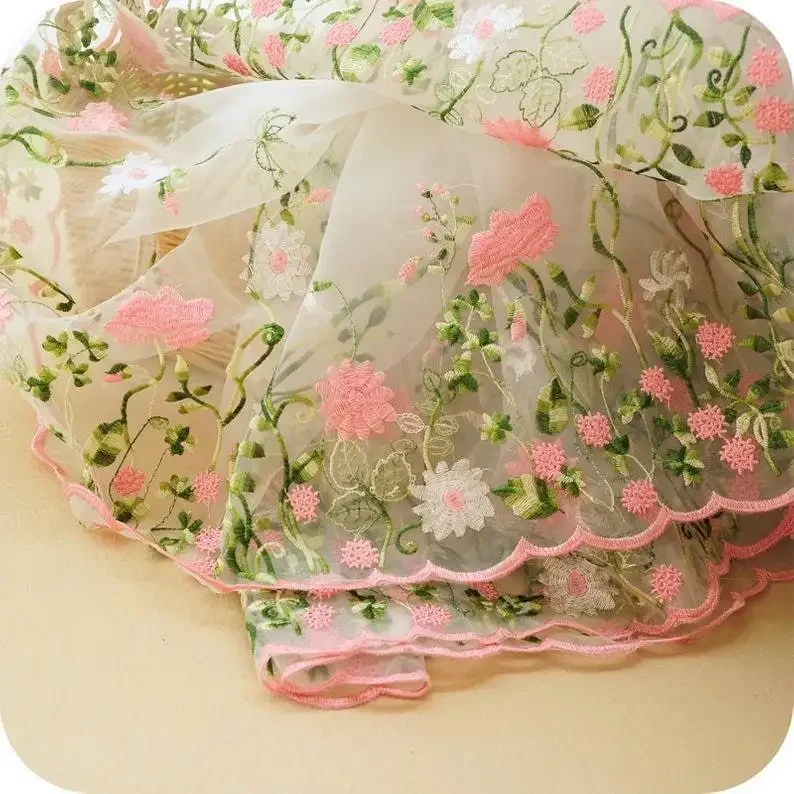 Beautiful Pink Flower Embroidery Organza Lace Fabric Flower Organza tulle Fabric For Girl Dress Tutu Dress Wedding
Beautiful Pink Flower Embroidery Organza Lace Fabric Flower Organza tulle Fabric For Girl Dress Tutu Dress Wedding