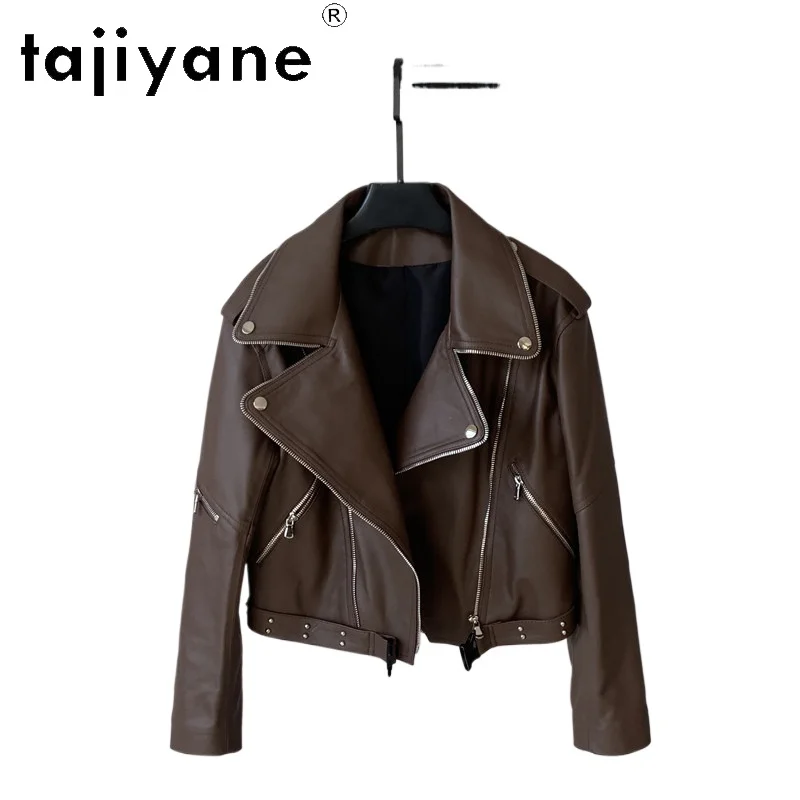 TAJIYANE Genuine Sheepskin Leather Jacket Woman Fashion Short Riveted Jackets Chic Real Leather Coat Women Clothing 2026 jaqueta
TAJIYANE Genuine Sheepskin Leather Jacket Woman Fashion Short Riveted Jackets Chic Real Leather Coat Women Clothing 2026 jaqueta