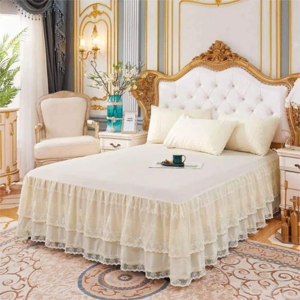 Wrap Around Ruffle Bed Skirt for Queen Bed, 17in Drop, Easy Fit Lace Bedskirt, Anti Wrinkle & Fade Resistant
Wrap Around Ruffle Bed Skirt for Queen Bed, 17in Drop, Easy Fit Lace Bedskirt, Anti Wrinkle & Fade Resistant