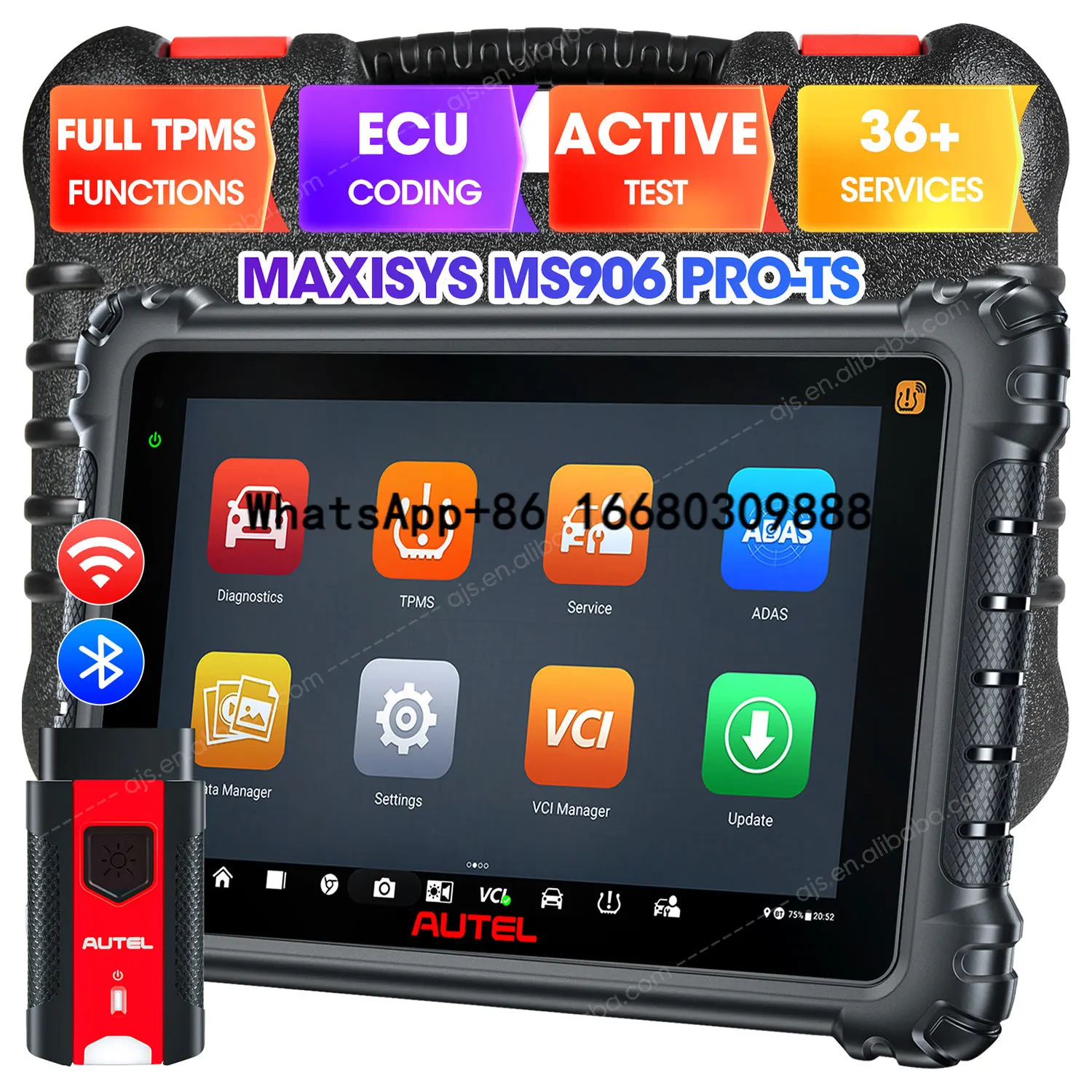 Autel MaxiSYS MS906 PRO TS 2 Car Full System Scanner and TPMS Sensor with Bluetooth VCI Vehicle Altar Diagnostic Tools
Autel MaxiSYS MS906 PRO TS 2 Car Full System Scanner and TPMS Sensor with Bluetooth VCI Vehicle Altar Diagnostic Tools