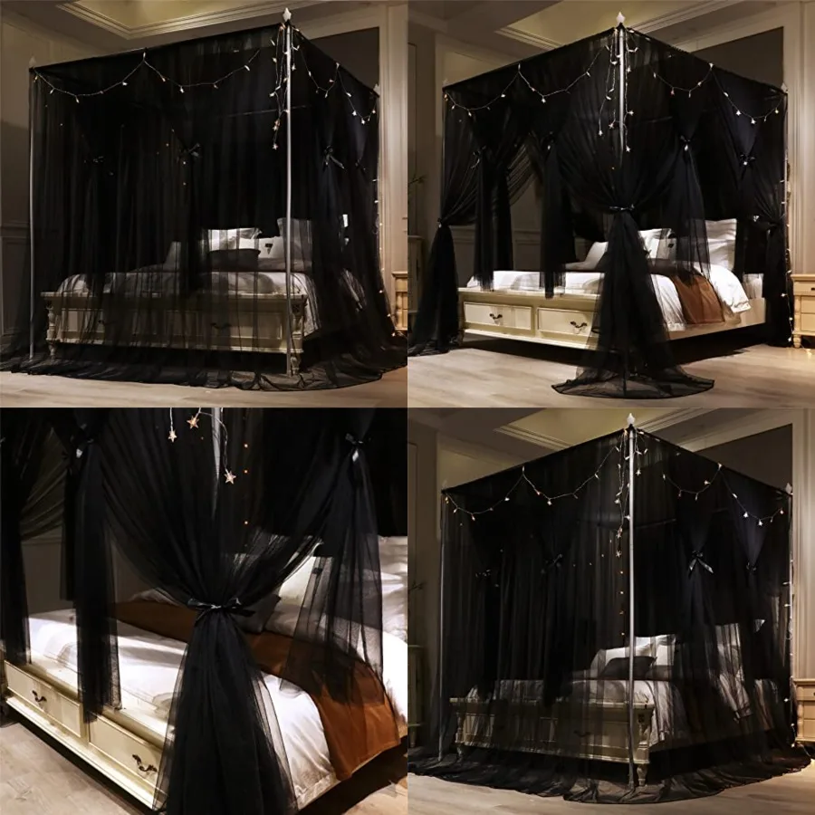 4 Corners Post Princess Bed Canopy Curtain Layer Cozy Drape Netting 4 Opening Mosquito Net for Girls Adults Bedroom Decoration
4 Corners Post Princess Bed Canopy Curtain Layer Cozy Drape Netting 4 Opening Mosquito Net for Girls Adults Bedroom Decoration