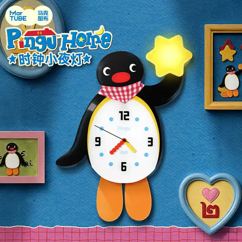 Pingu Penguin Wall Clock Night Light Anime Peripheral Swingable Creative Decorative Ornament Home Decoration Birthday Gift
Pingu Penguin Wall Clock Night Light Anime Peripheral Swingable Creative Decorative Ornament Home Decoration Birthday Gift