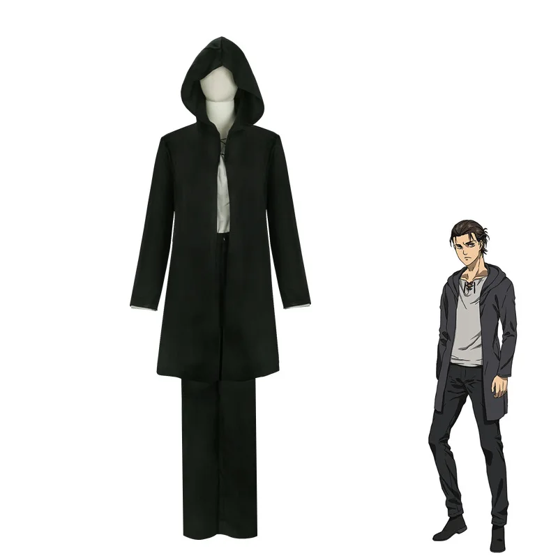 Halloween Costume For Eren From Attack On Titan, Eren's Cape And Coat Cosplay Outfit 
Halloween Costume For Eren From Attack On Titan, Eren's Cape And Coat Cosplay Outfit