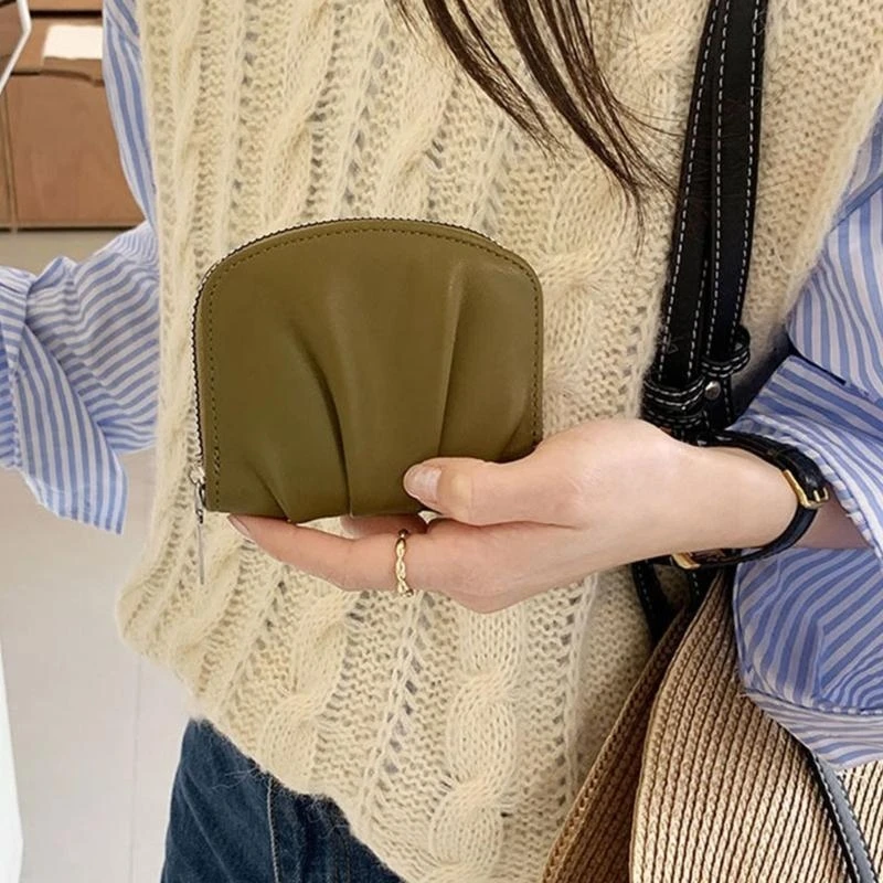 340D PU Leather Change Purse Color Wallet Pleated Coin Purse for Woman
340D PU Leather Change Purse Color Wallet Pleated Coin Purse for Woman