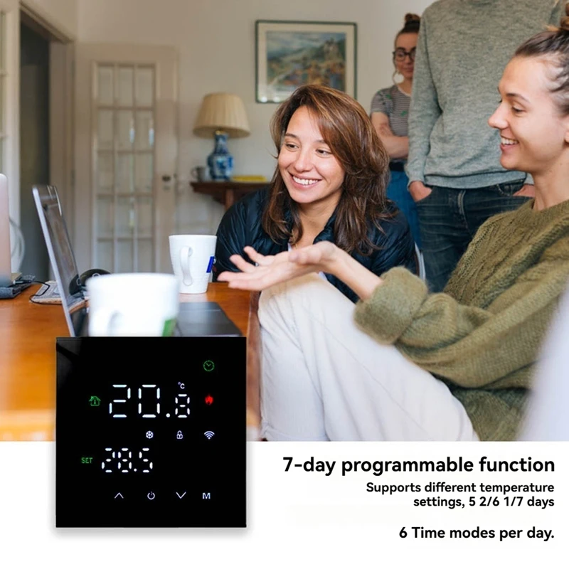Умный термостат Tuya Smart WiFi, напольное водяное отопление, настенный котел, термостат с подогревом, программируемый голосовой
Умный термостат Tuya Smart WiFi, напольное водяное отопление, настенный котел, термостат с подогревом, программируемый голосовой