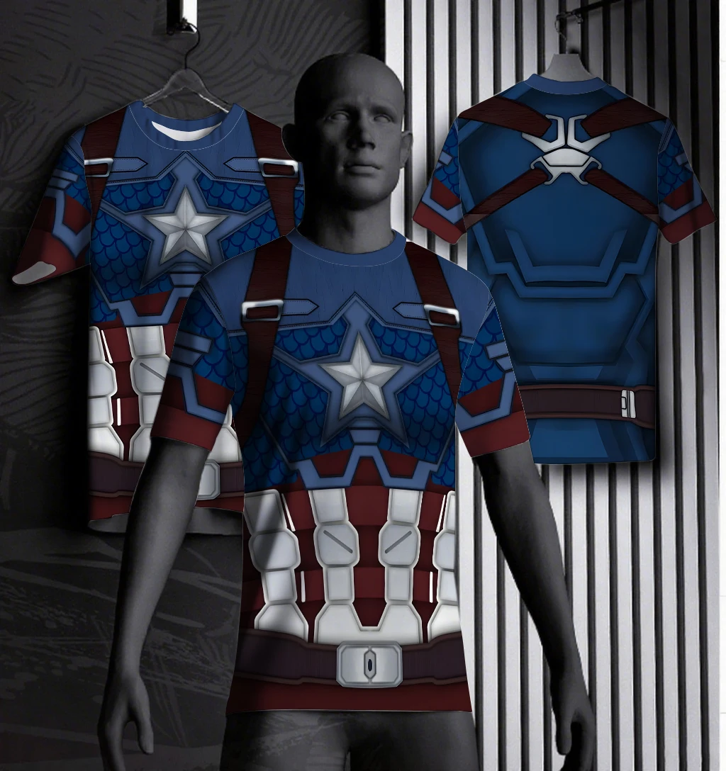 Marvel Blue And White Star Team Battle Armor Printed Hero Suit Reunion Team Coswear Culture Shirt Breathable Theme T-Shirt
Marvel Blue And White Star Team Battle Armor Printed Hero Suit Reunion Team Coswear Culture Shirt Breathable Theme T-Shirt
