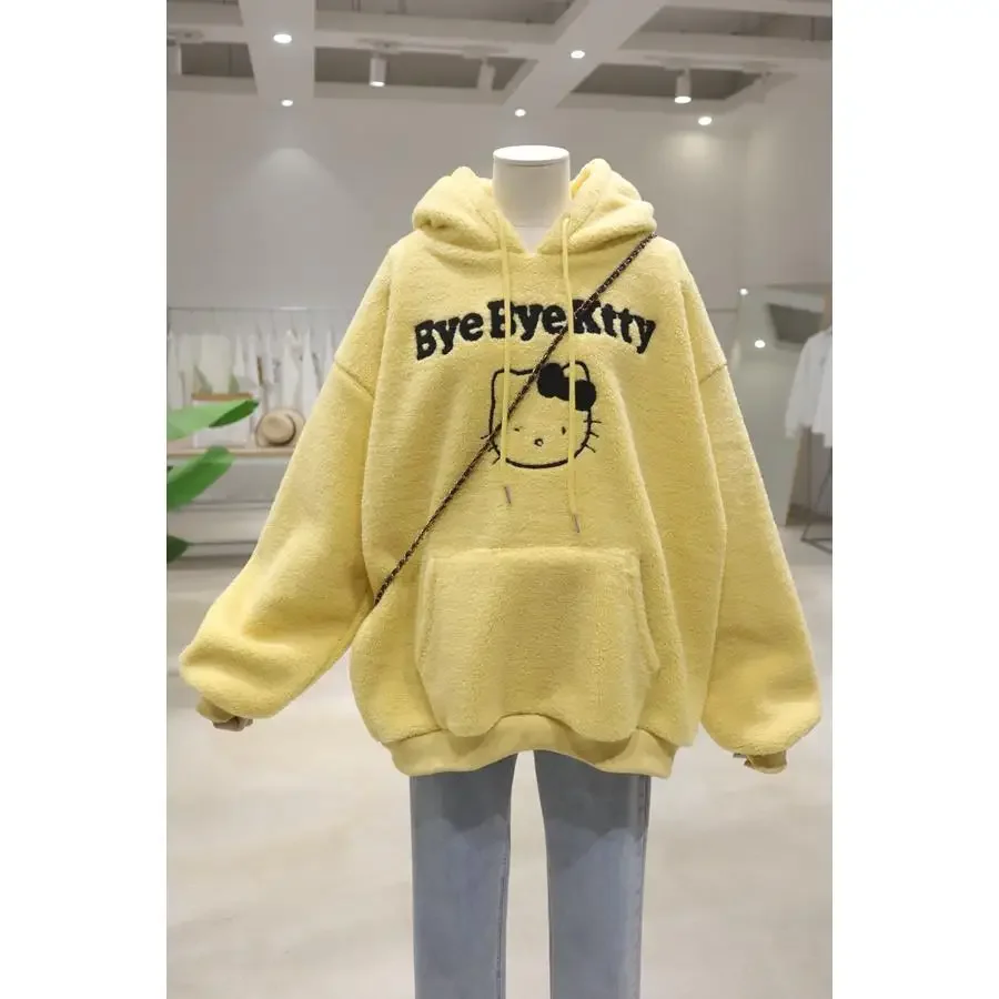 Thick and Fleece Warm Cartoon Cat Sweatshirt 2024 Autumn and Winter Loose Versatile Hooded Pullover Lamb Wool Hoodies Women
Thick and Fleece Warm Cartoon Cat Sweatshirt 2024 Autumn and Winter Loose Versatile Hooded Pullover Lamb Wool Hoodies Women