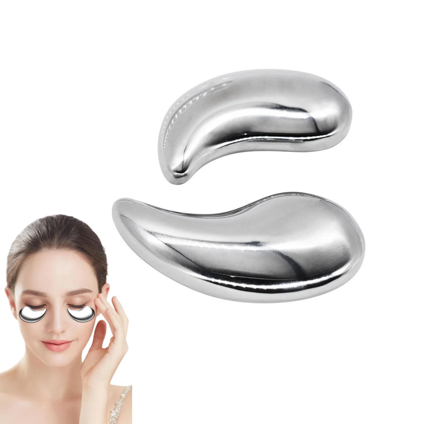 2pcs Mini Cooling Eye Pads for Puffy Eyes Stainless Steel Eye Mask for Puffiness Cold Hot Compress Reusable Eye Ice Pack
2pcs Mini Cooling Eye Pads for Puffy Eyes Stainless Steel Eye Mask for Puffiness Cold Hot Compress Reusable Eye Ice Pack