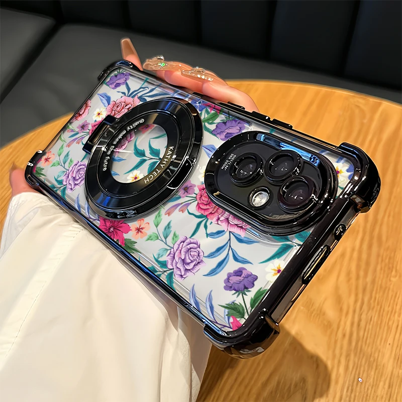 Fashion Bracket Phone Case For Honor X9B X5C Plus X7C X6C X8C X9C X5B X6B 4G X8B Shockproof Plating Clear Flower Print Cover
Fashion Bracket Phone Case For Honor X9B X5C Plus X7C X6C X8C X9C X5B X6B 4G X8B Shockproof Plating Clear Flower Print Cover