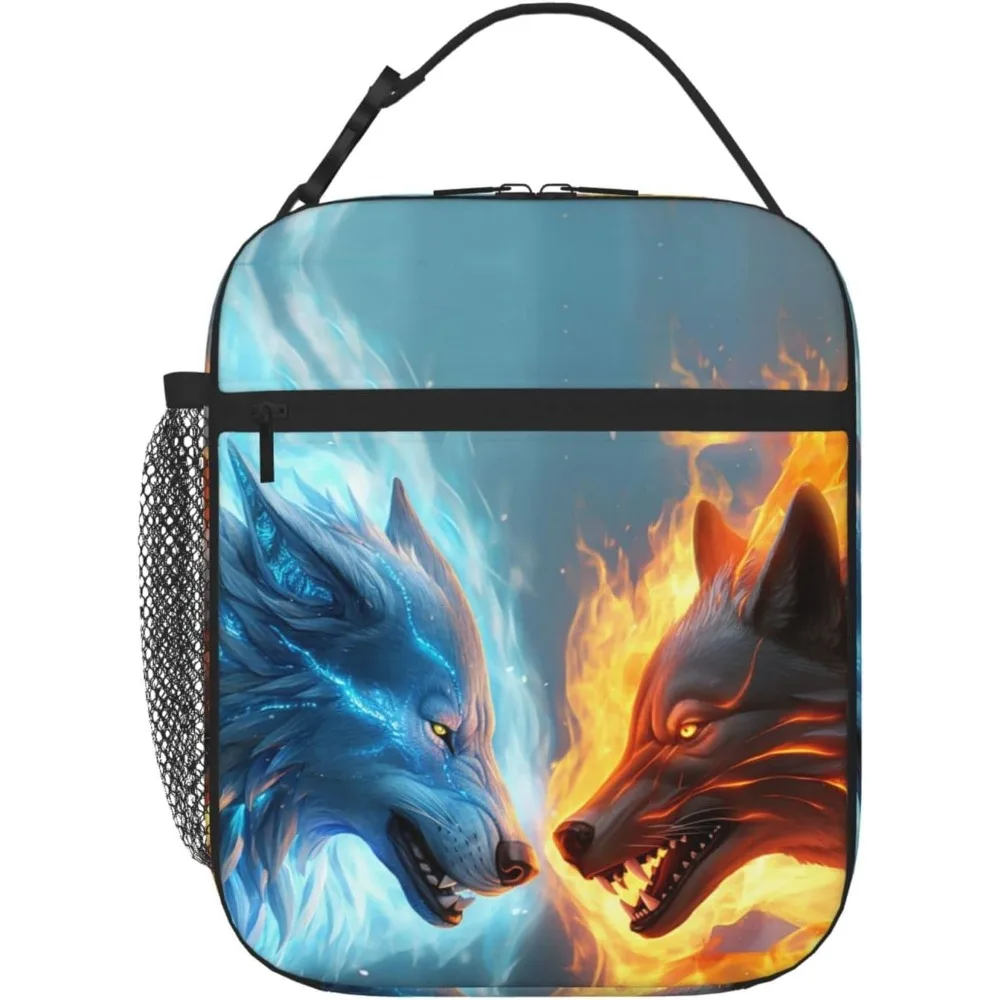 Wolf Insulated Lunch Bag Cool Ice And Fire Wolf Lunch Cooler Box For Women Men Teens Kids, Reusable Lunch Tote Bag, Le
Wolf Insulated Lunch Bag Cool Ice And Fire Wolf Lunch Cooler Box For Women Men Teens Kids, Reusable Lunch Tote Bag, Le