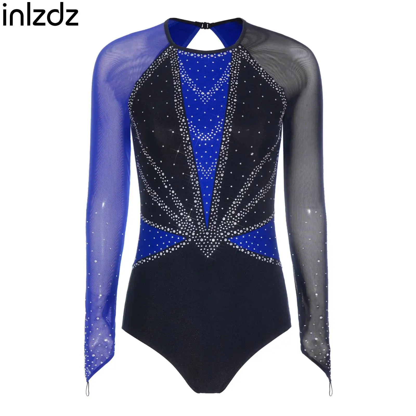 Glitter Rhinestone Tango Rumba Latin Dance Leotard for Women Long Sleeve Mesh Back Cutout Bodysuit for Gymnastics Skating Outfit
Glitter Rhinestone Tango Rumba Latin Dance Leotard for Women Long Sleeve Mesh Back Cutout Bodysuit for Gymnastics Skating Outfit