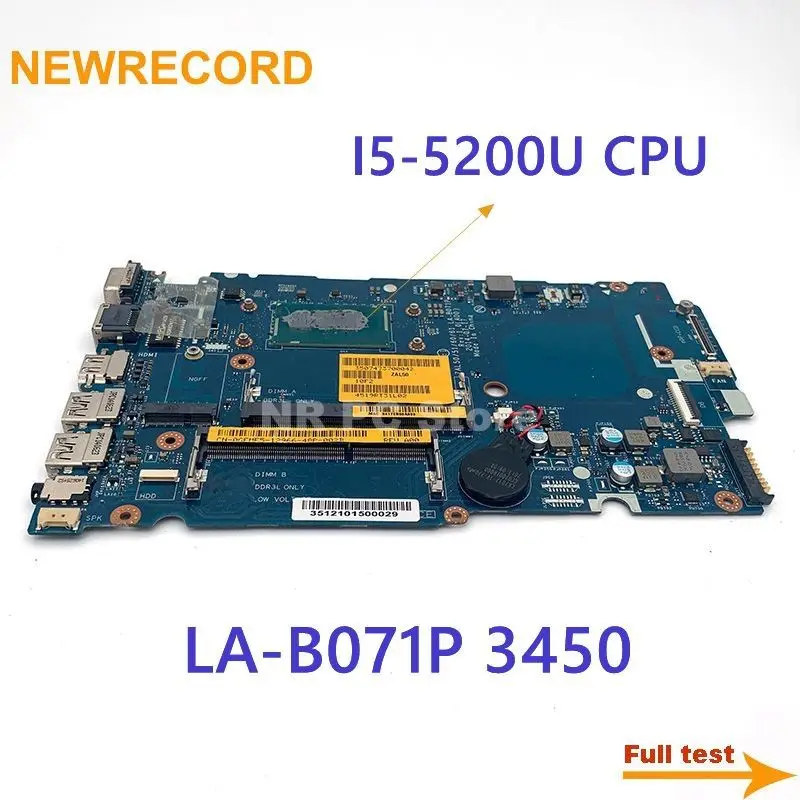 For DELL ZAL50 LA-B071P 3205U / I3 I5 CPU CN-0HKK15 Latitude 3450 Laptop Motherboard Onboard DDR3L Without Graphics Card
For DELL ZAL50 LA-B071P 3205U / I3 I5 CPU CN-0HKK15 Latitude 3450 Laptop Motherboard Onboard DDR3L Without Graphics Card