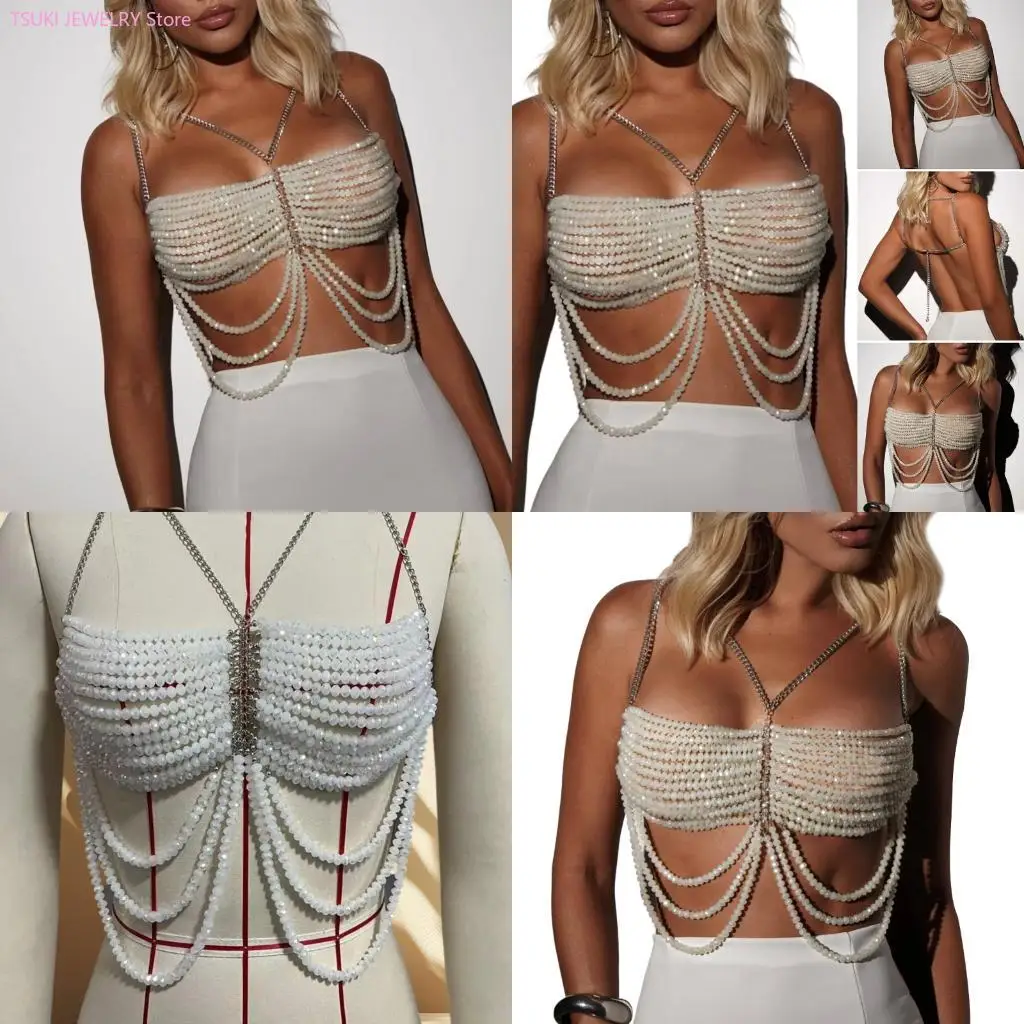 62KE Beaded Body Chain Bra Multilayer Body Chain Harness Body Jewelry Accessories
62KE Beaded Body Chain Bra Multilayer Body Chain Harness Body Jewelry Accessories