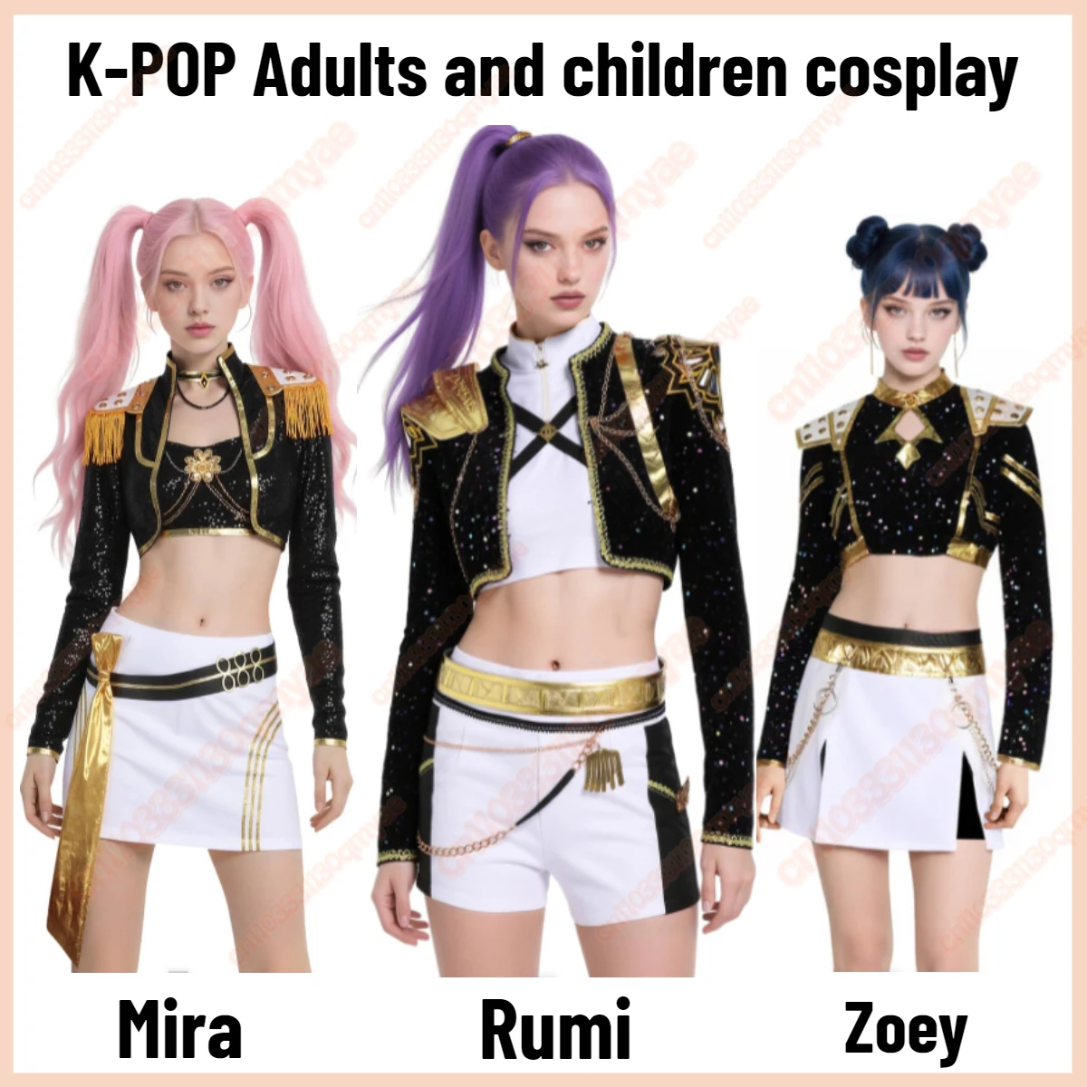 kids KPop Demon Hunters Anime Rumi Zoey Mira Cosplay Costume Jacket Skirt Black Stage Performance Uniform Halloween Christmas
kids KPop Demon Hunters Anime Rumi Zoey Mira Cosplay Costume Jacket Skirt Black Stage Performance Uniform Halloween Christmas