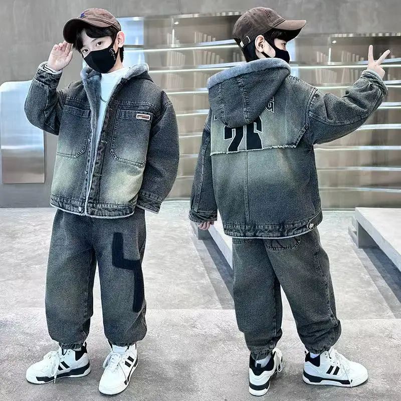 Winter Boys Clothes Plush Warm Long Sleeve& Trousers 2 Pieces Set Teenage Girls & Boys Printed Letter Hoodies Fashion Casual Top
Winter Boys Clothes Plush Warm Long Sleeve& Trousers 2 Pieces Set Teenage Girls & Boys Printed Letter Hoodies Fashion Casual Top