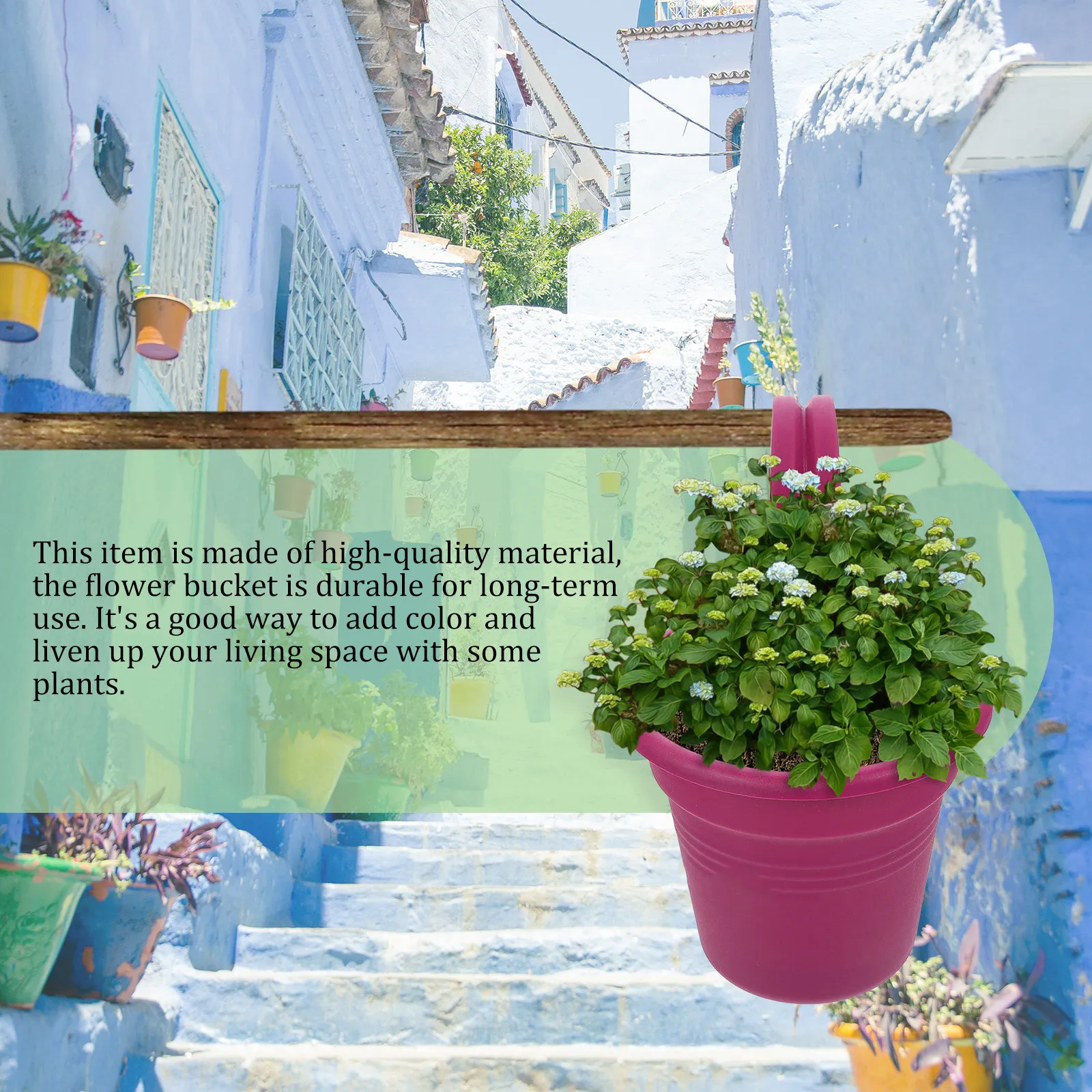 Durable Hanging Flowerpot Balcony Flower Bucket Easy to Install for Home Decor Indoor Outdoor Spaces Balcony Flower Bucket
Durable Hanging Flowerpot Balcony Flower Bucket Easy to Install for Home Decor Indoor Outdoor Spaces Balcony Flower Bucket