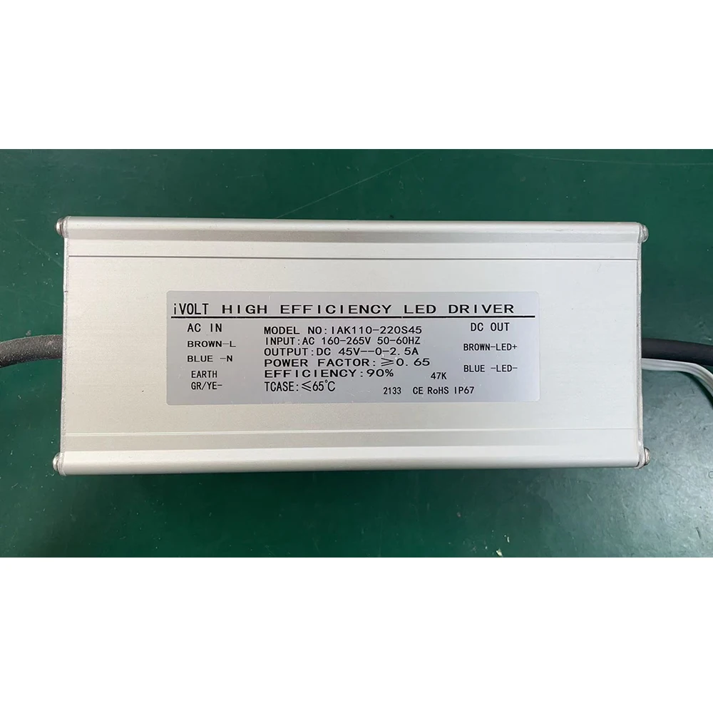45V 2.5A High Efficiency LED Driver DC 45V 2.5A Flatbed Printer UV Curing Lamp Aluminum Box Power Adapter Supply
45V 2.5A High Efficiency LED Driver DC 45V 2.5A Flatbed Printer UV Curing Lamp Aluminum Box Power Adapter Supply
