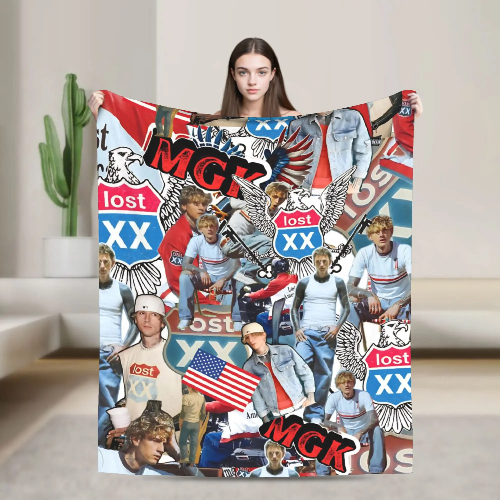 MGK Lost Americana Tour 2025-2026 Print Blanket For Men Women Warm Cozy Fluffy Throw Blankets for Living Room Multi-size
MGK Lost Americana Tour 2025-2026 Print Blanket For Men Women Warm Cozy Fluffy Throw Blankets for Living Room Multi-size