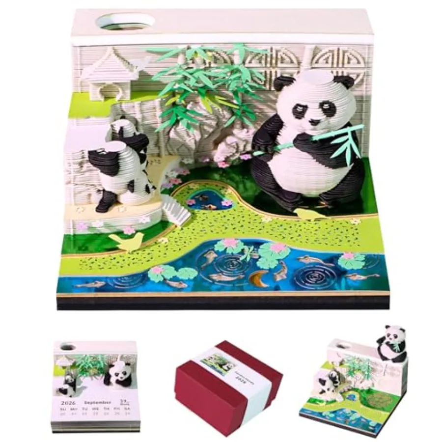 3D Calendar 2026 Paper Art Memo Pad, Tear-Away 3D Desk Time Pcs Calendar DIY Note for Record, Bookmark, Gift and Office Decor
3D Calendar 2026 Paper Art Memo Pad, Tear-Away 3D Desk Time Pcs Calendar DIY Note for Record, Bookmark, Gift and Office Decor