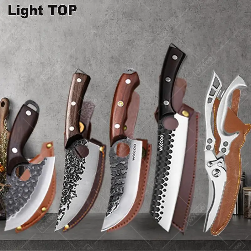 WXCOO Handmade Forged Knife Stainless Steel Bottle Opener Wooden Handle Multifunctional Kitchen Knife Meat Cutting Fruit Knife
WXCOO Handmade Forged Knife Stainless Steel Bottle Opener Wooden Handle Multifunctional Kitchen Knife Meat Cutting Fruit Knife