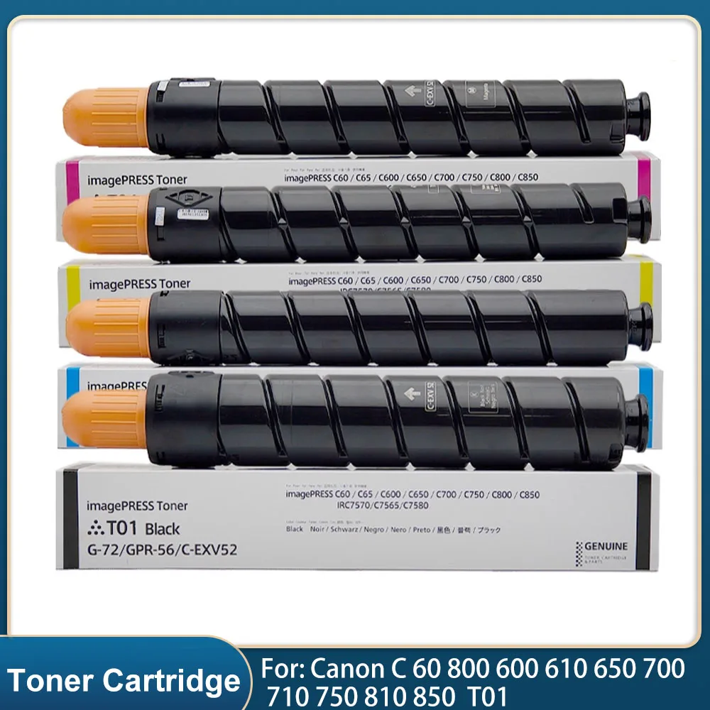 1set/KCMY Original New T01 Toner Cartridge for Canon imagePRESS C60 C65 C600 C650 C700 C750 C800 C850 IRC7570 C7565 C7580 
1set/KCMY Original New T01 Toner Cartridge for Canon imagePRESS C60 C65 C600 C650 C700 C750 C800 C850 IRC7570 C7565 C7580