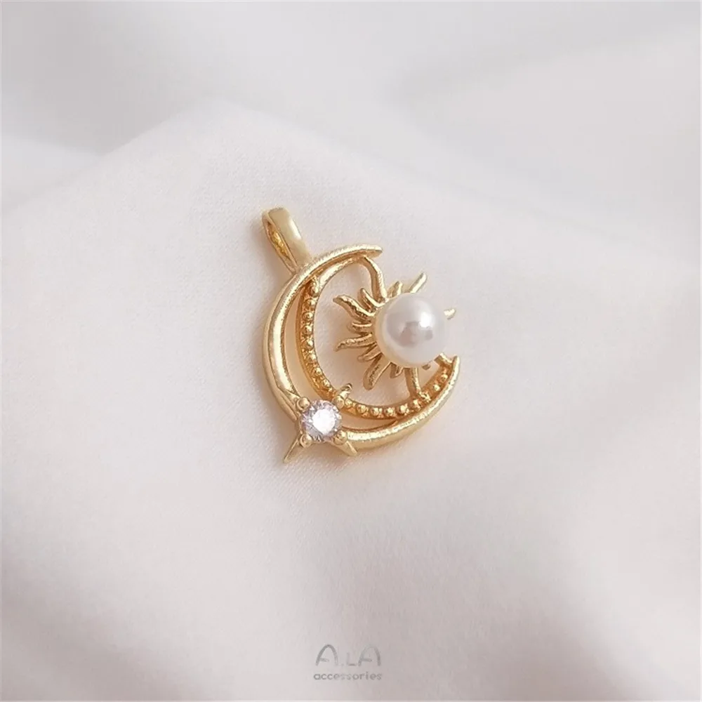 14K Gold Star Moon Sun and Moon Bead Pendant Handmade Pearl Jewelry Diy Necklace Bracelet Pendant Accessories
14K Gold Star Moon Sun and Moon Bead Pendant Handmade Pearl Jewelry Diy Necklace Bracelet Pendant Accessories