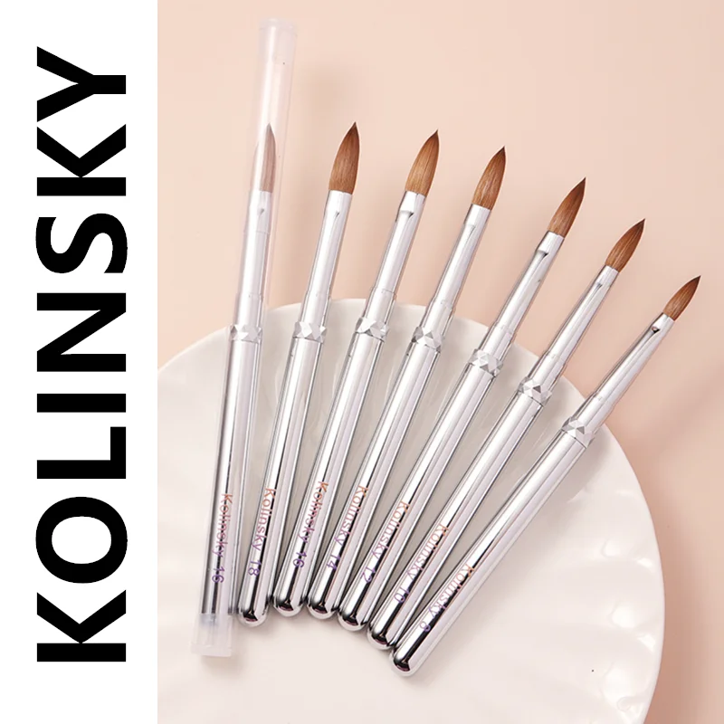 1Pc Stainless Steel Handle Kolinsky Sable Nail Art Brush Acrylic UV Gel Extension Pen Nail Polish Painting Drawing Brush 8#-18#
1Pc Stainless Steel Handle Kolinsky Sable Nail Art Brush Acrylic UV Gel Extension Pen Nail Polish Painting Drawing Brush 8#-18#