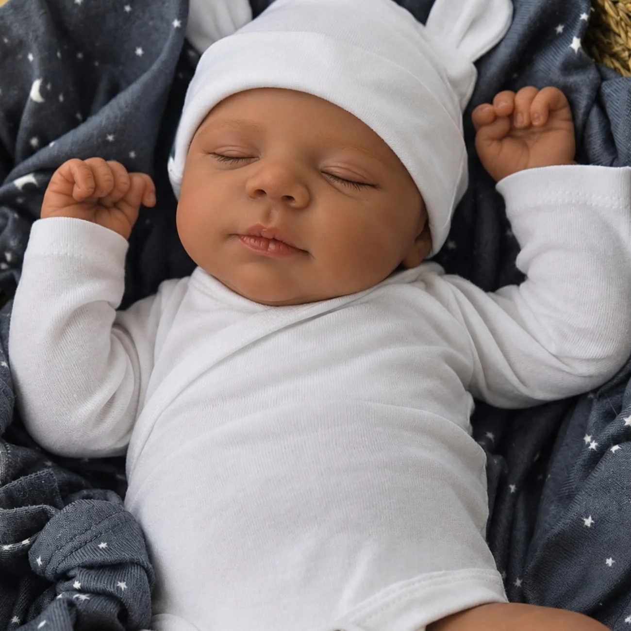 BZDOLL 45 CM Asleep Reborn Black Brown Skin Baby Doll Toy Lifelike Vinyl Limbs Cloth Body 18 inch Doll Handmade Birthday Gift
BZDOLL 45 CM Asleep Reborn Black Brown Skin Baby Doll Toy Lifelike Vinyl Limbs Cloth Body 18 inch Doll Handmade Birthday Gift