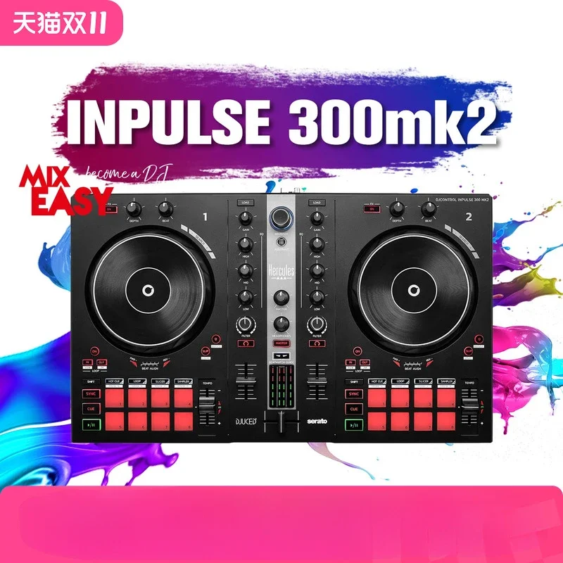 Hercules/Hi Cool Music Inpulse300mk2 Цифровой DJ портативный контроллер, стартовый драйвер
Hercules/Hi Cool Music Inpulse300mk2 Цифровой DJ портативный контроллер, стартовый драйвер