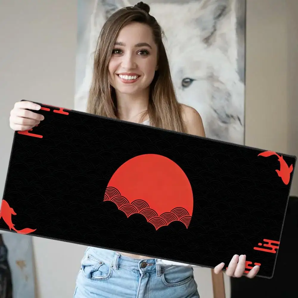 Koi Fish Sun Cloud Japan Art Seal Sunrise Japanese Desk Mat Black & Red Mouse Pad Large XXL Gaming Deskmat Rubber HYBXAXC
Koi Fish Sun Cloud Japan Art Seal Sunrise Japanese Desk Mat Black & Red Mouse Pad Large XXL Gaming Deskmat Rubber HYBXAXC
