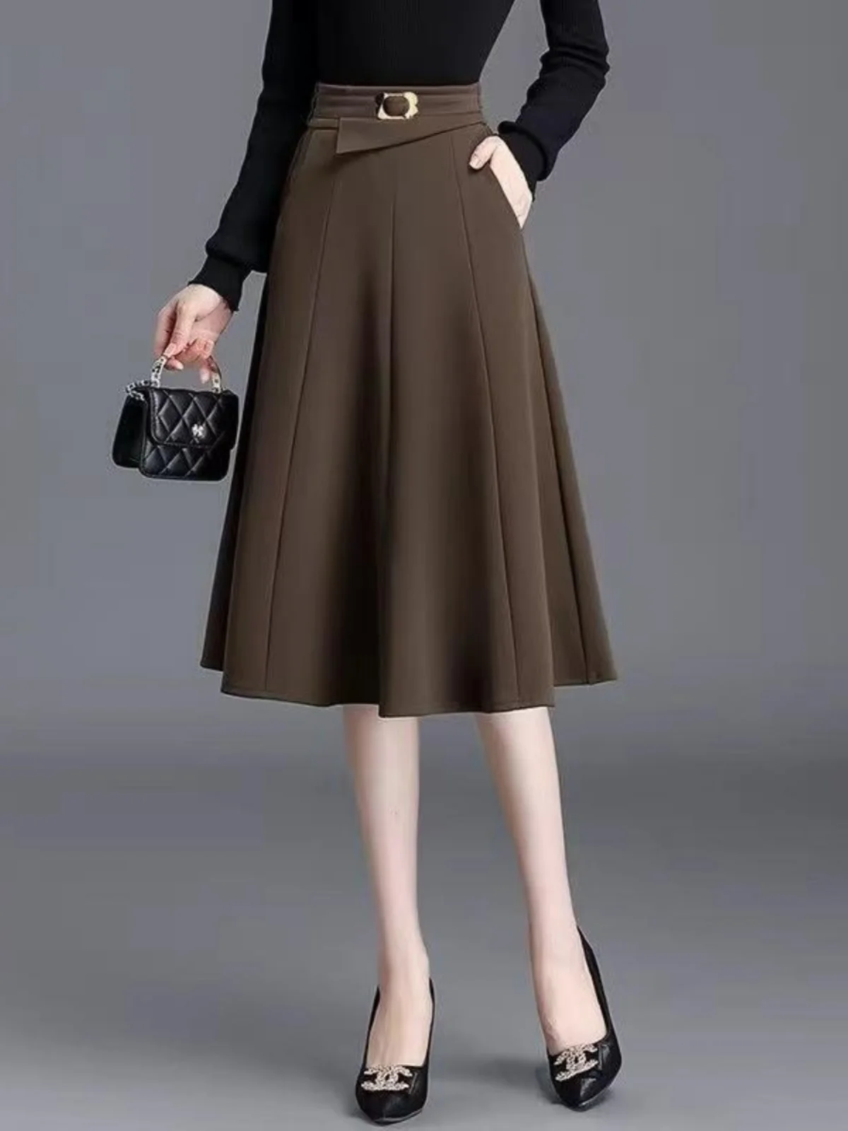Slimming A-Line Midi Skirt Thin Pleated Spring New Style Elastic Waist Covering Hip Large Size Casual High Waist Skirt
Slimming A-Line Midi Skirt Thin Pleated Spring New Style Elastic Waist Covering Hip Large Size Casual High Waist Skirt