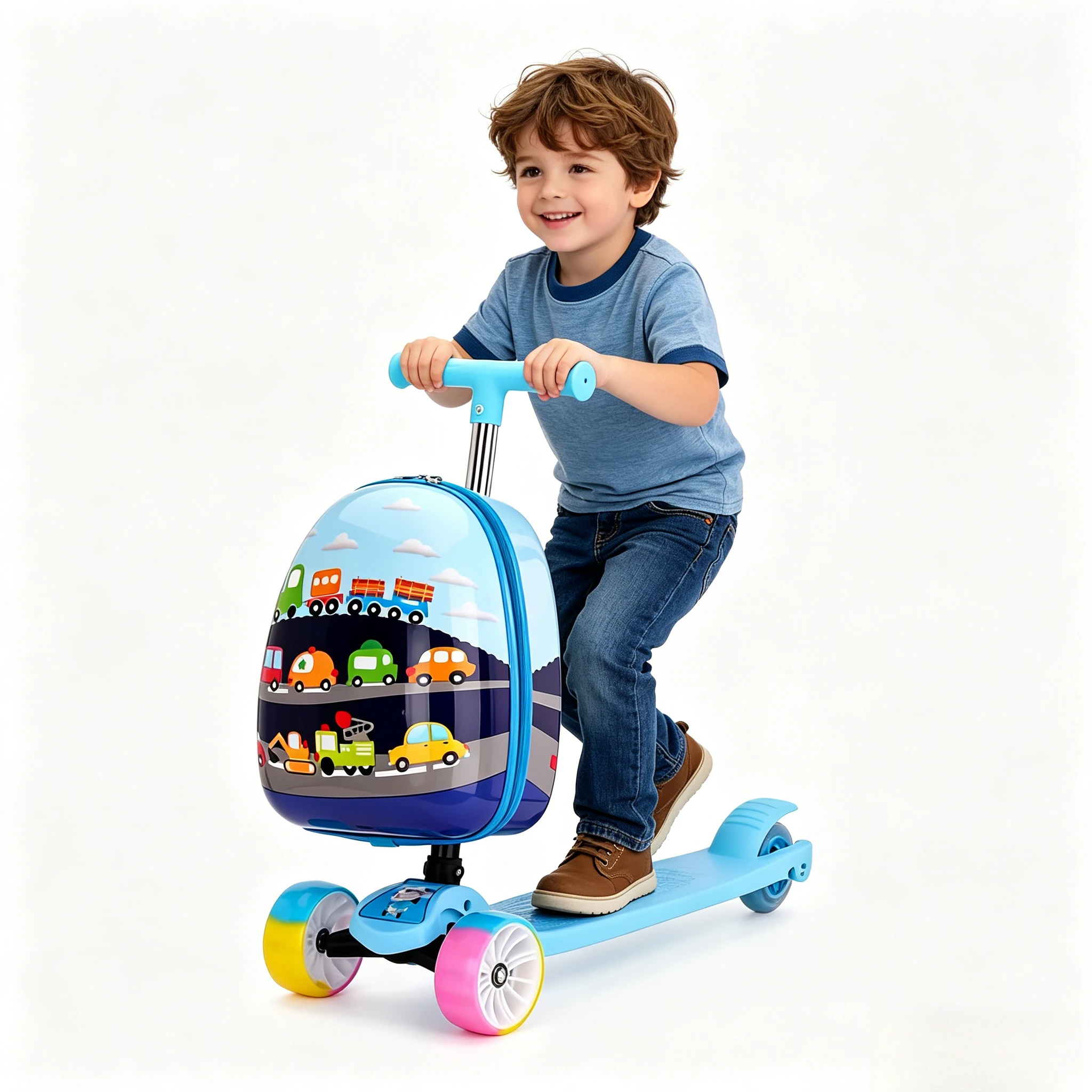 Scooter Suitcase Folding Kids Luggage 16 Inch Hardshell Ride On with Wheels 2-in-1 Large Capacity Traveling Gift for Boys Girls
Scooter Suitcase Folding Kids Luggage 16 Inch Hardshell Ride On with Wheels 2-in-1 Large Capacity Traveling Gift for Boys Girls
