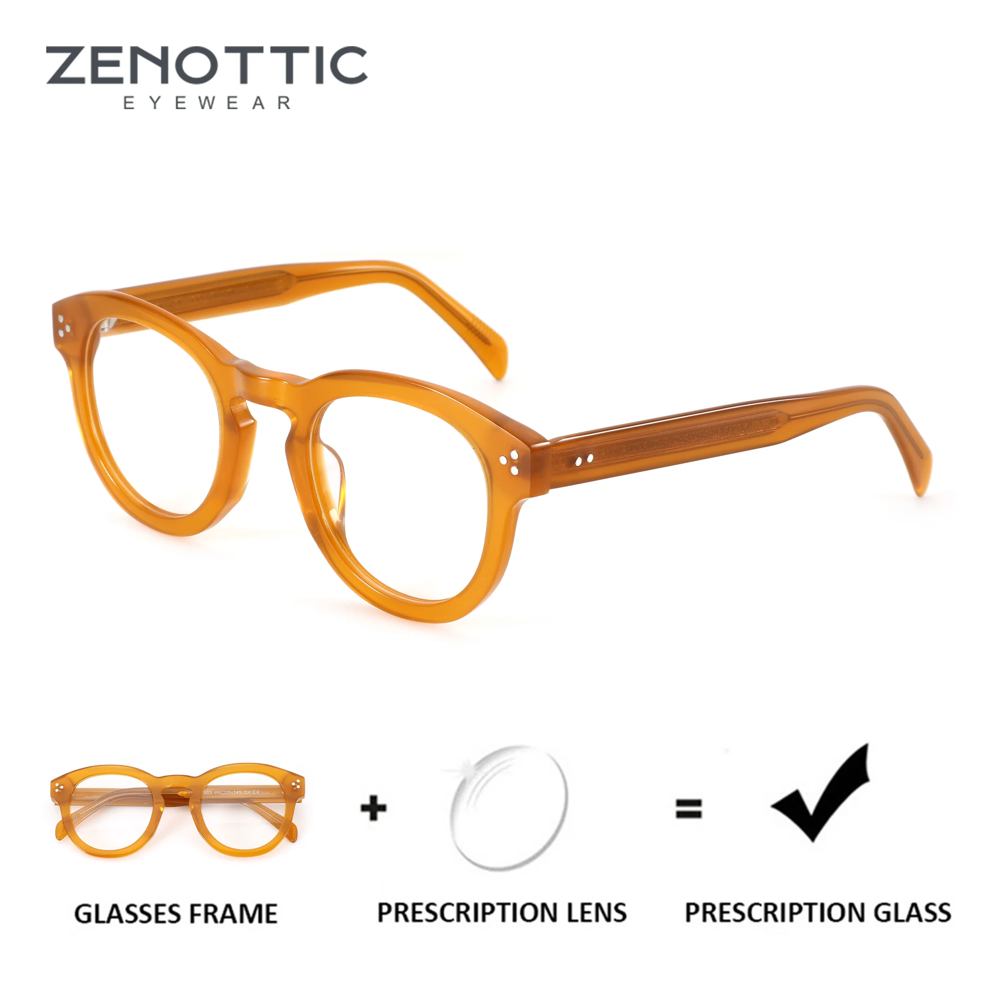 ZENOTTIC (M Size) Round Acetate Prescription Glasses Unisex Progressive Lenses Photochromic Myopia Correction Optical
ZENOTTIC (M Size) Round Acetate Prescription Glasses Unisex Progressive Lenses Photochromic Myopia Correction Optical