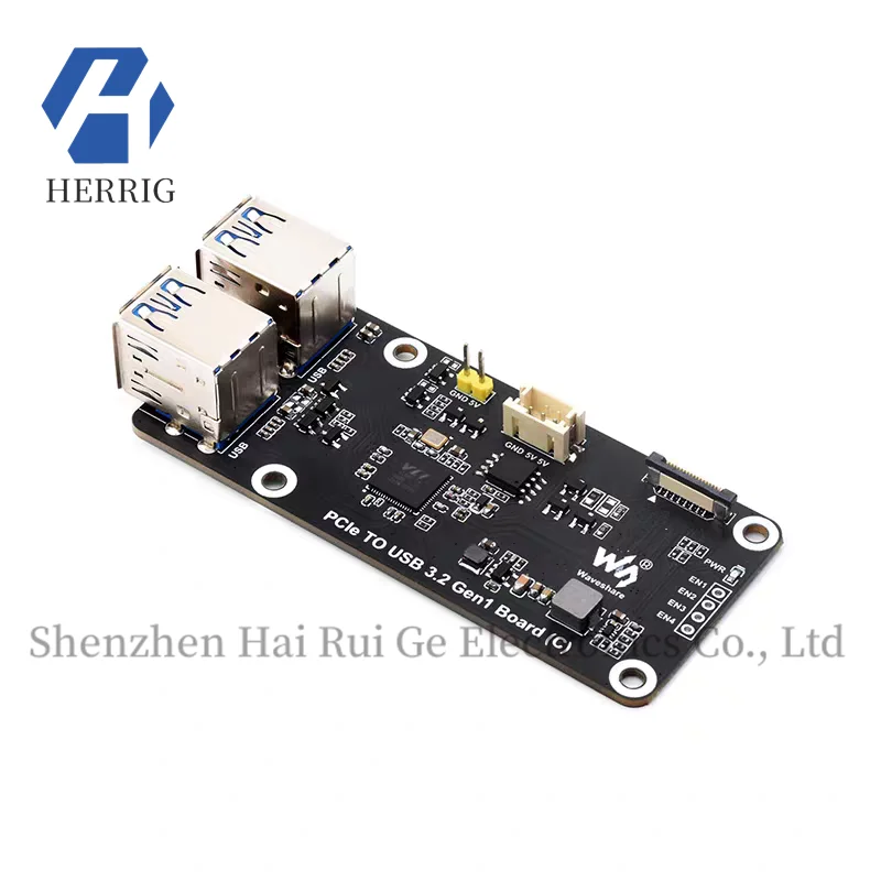 Raspberry Pi 5 PCIE to Quad USB 3.2 Adapter Board The USB HUB Splitter Expansion Board is plug and play
Raspberry Pi 5 PCIE to Quad USB 3.2 Adapter Board The USB HUB Splitter Expansion Board is plug and play