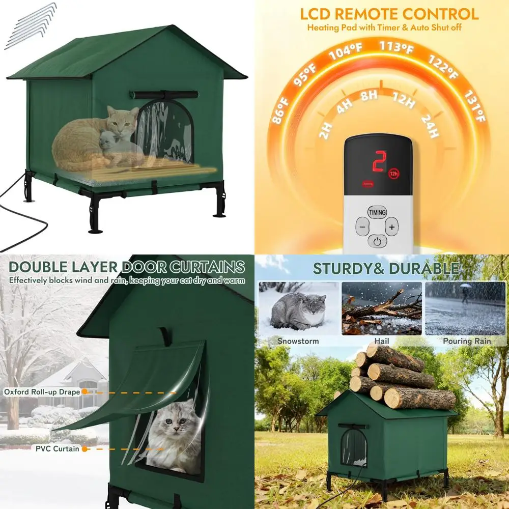 Уличный утепленный домик для кошек 3-в-1, всепогодный, с безопасной дверцей, 31.1Д x 25.6Ш x 27.9В
Уличный утепленный домик для кошек 3-в-1, всепогодный, с безопасной дверцей, 31.1Д x 25.6Ш x 27.9В