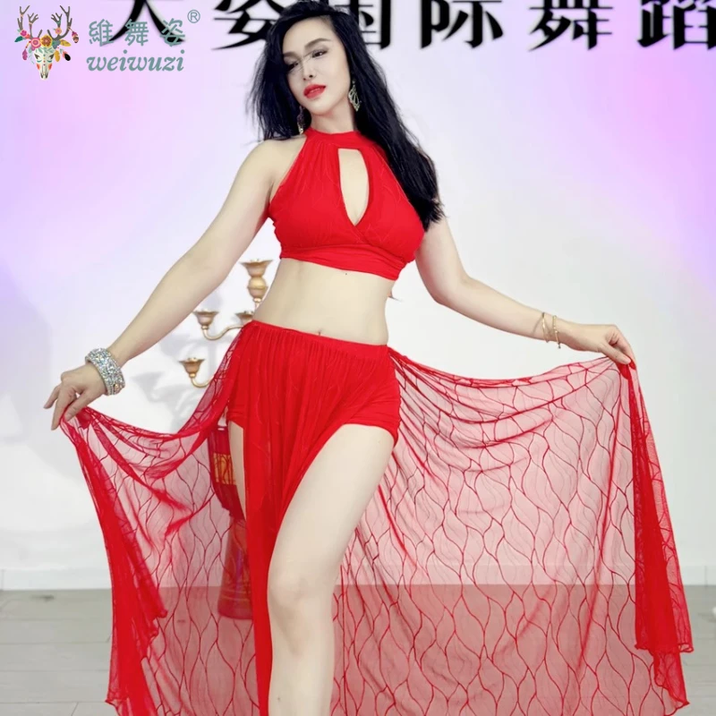 Red Gauze Dance Wear Women 2 Piece Bellydance Practice Clothes Sexy Long Skirt Outfit Fairy Short Sleeve Oriental Costume Red
Red Gauze Dance Wear Women 2 Piece Bellydance Practice Clothes Sexy Long Skirt Outfit Fairy Short Sleeve Oriental Costume Red