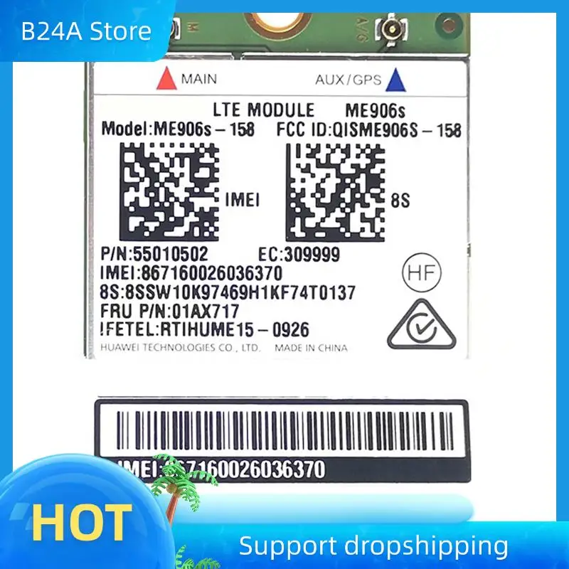 B24A ME906S Mobile Broadband Card For Lenovo X260 T460 T560 X1C L560 P50 LTE HSPA+ 4G Module ME906S-158
B24A ME906S Mobile Broadband Card For Lenovo X260 T460 T560 X1C L560 P50 LTE HSPA+ 4G Module ME906S-158