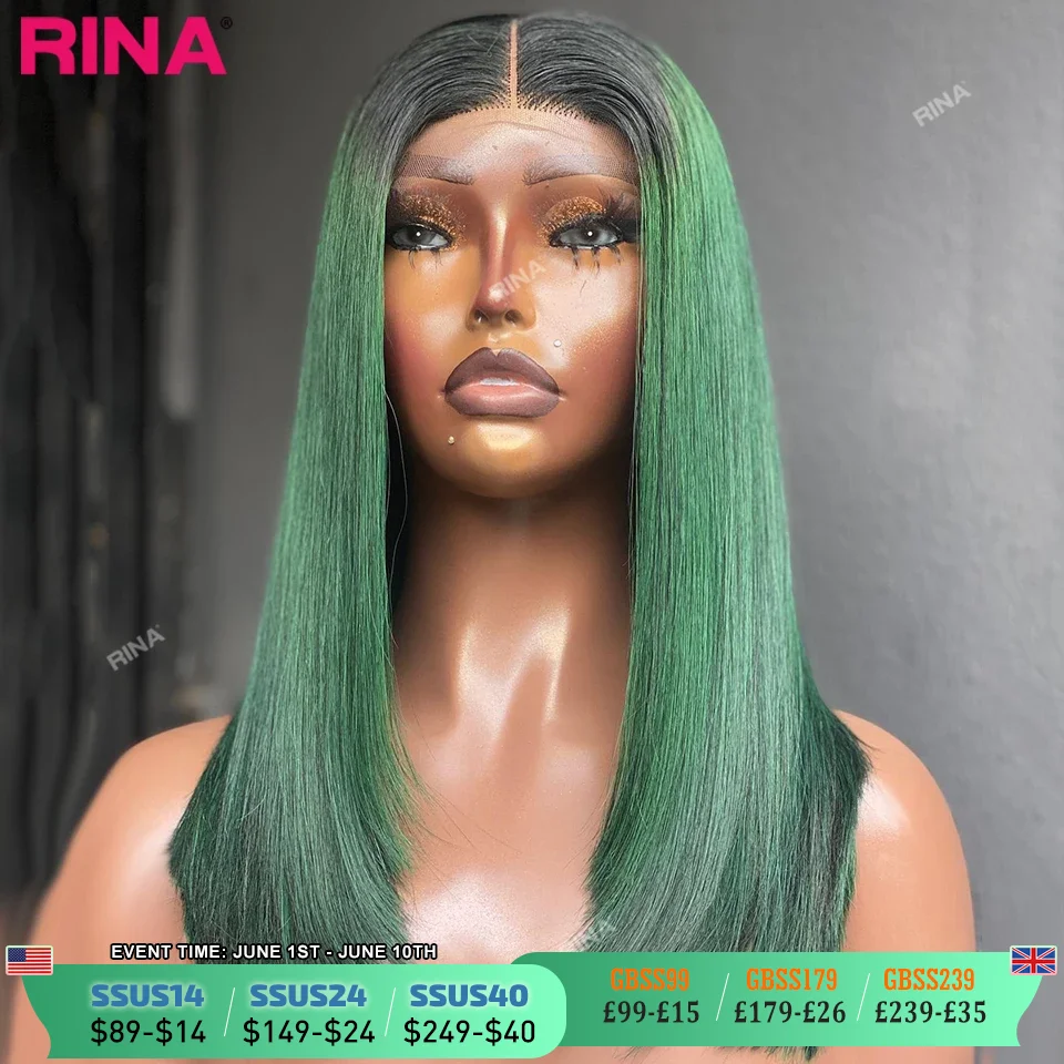 1B Green Colored Short Bob Wigs 180 Density 13x4 Lace Front Human Hair Wig For Black Women PrePlucked Brazilian Straight Bob Wig
1B Green Colored Short Bob Wigs 180 Density 13x4 Lace Front Human Hair Wig For Black Women PrePlucked Brazilian Straight Bob Wig