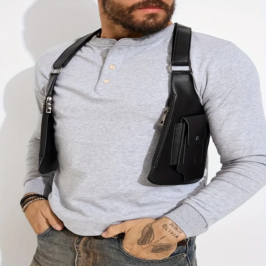 Adjustable shoulder armor wallet with hidden underarm strap, anti-theft design, dual compartments for men and women.
Adjustable shoulder armor wallet with hidden underarm strap, anti-theft design, dual compartments for men and women.
