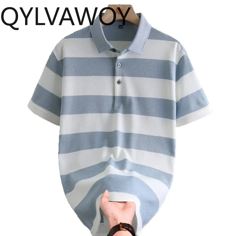 QYLVAWOY Новые мужские рубашки-поло, полосатые футболки для мужчин, рубашка с лацканами, летняя футболка с коротким рукавом, стильные мужские рубашки
QYLVAWOY Новые мужские рубашки-поло, полосатые футболки для мужчин, рубашка с лацканами, летняя футболка с коротким рукавом, стильные мужские рубашки